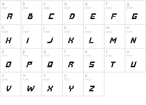 Baumarkt BoldItalic lowercase a-z preview