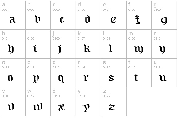 Bayern lowercase a-z preview