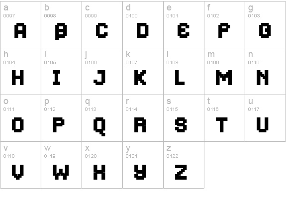 BazookaJoe lowercase a-z preview