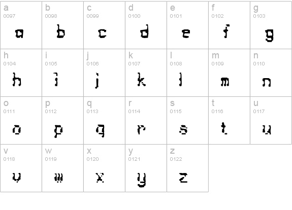 BDBilliet lowercase a-z preview