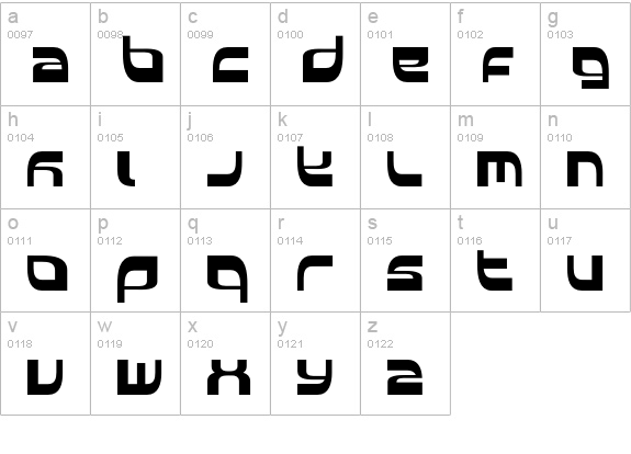 BDElside lowercase a-z preview