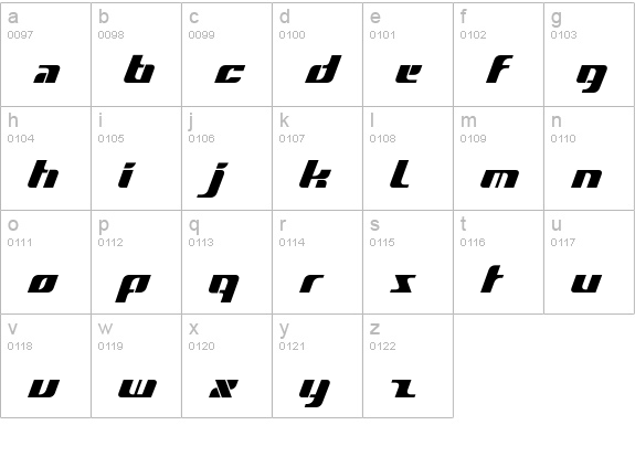 BDfazer lowercase a-z preview
