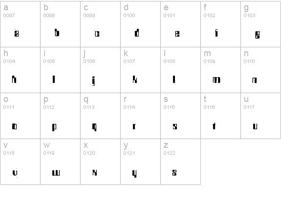 BDRocket70 lowercase a-z preview