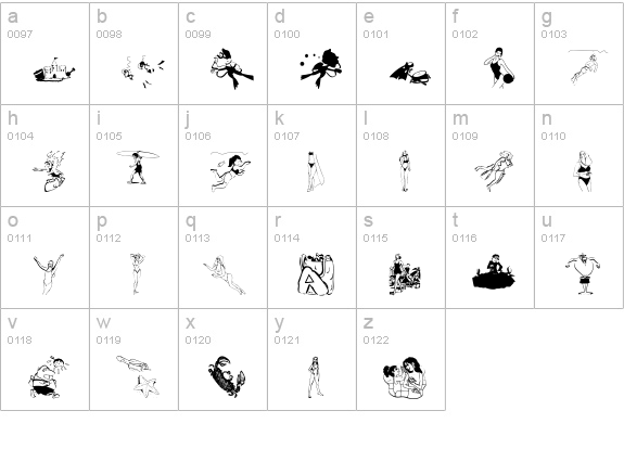 BeachBats lowercase a-z preview