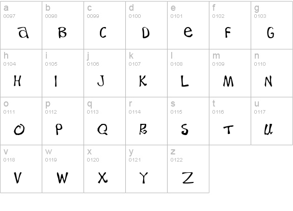 BeachType Medium lowercase a-z preview