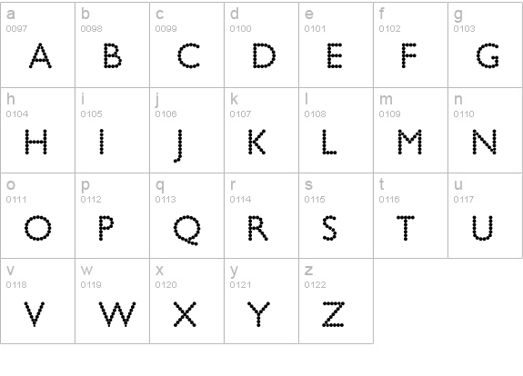 Bead Chain lowercase a-z preview