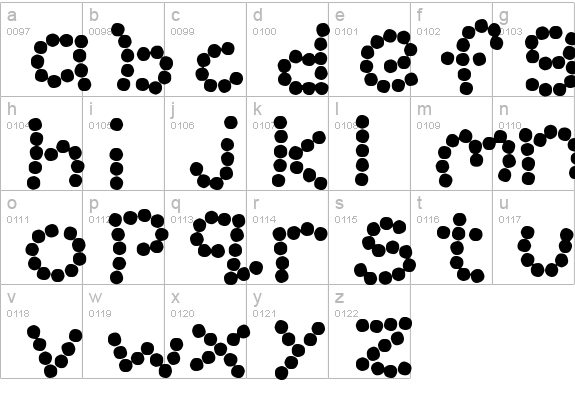 Bead Necklace
 lowercase a-z preview