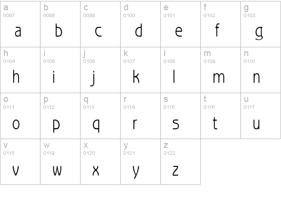 Beagle-Condensed Normal lowercase a-z preview