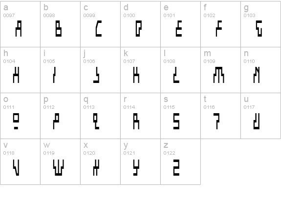 Beam Rider Condensed lowercase a-z preview