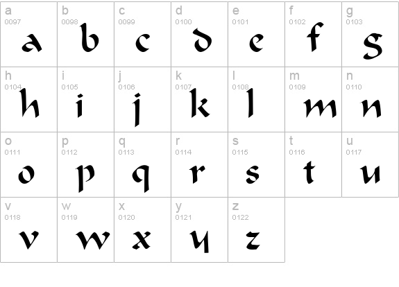 Beanie Plain: lowercase a-z preview