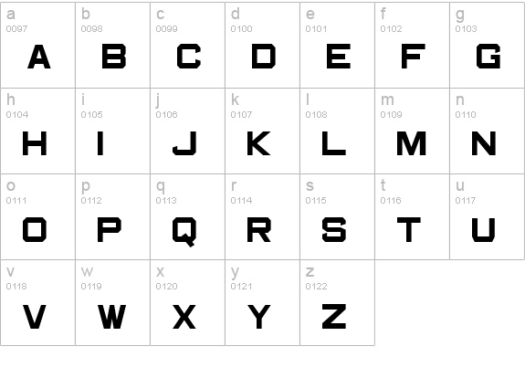 Beantown lowercase a-z preview