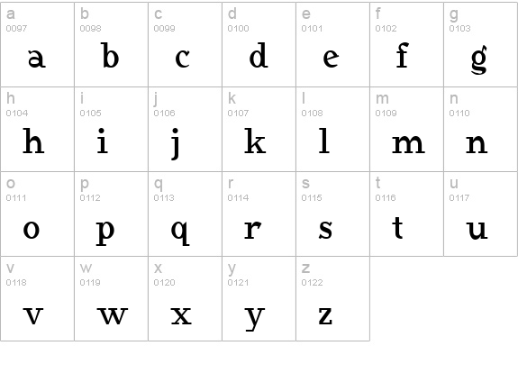 BearButteT Bold lowercase a-z preview
