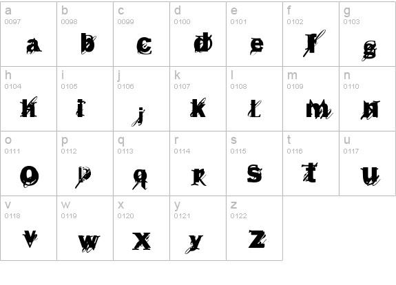 Beast lowercase a-z preview