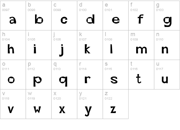 Beatsville lowercase a-z preview