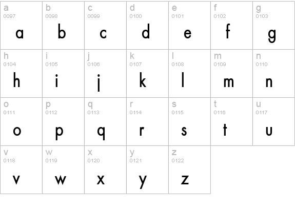 Beau-Condensed Bold Italic lowercase a-z preview
