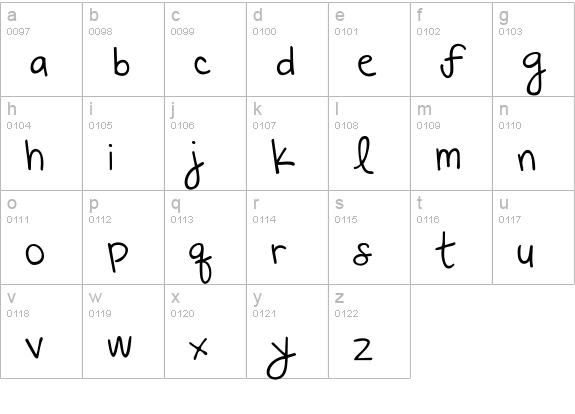 Beautiful Every Time lowercase a-z preview