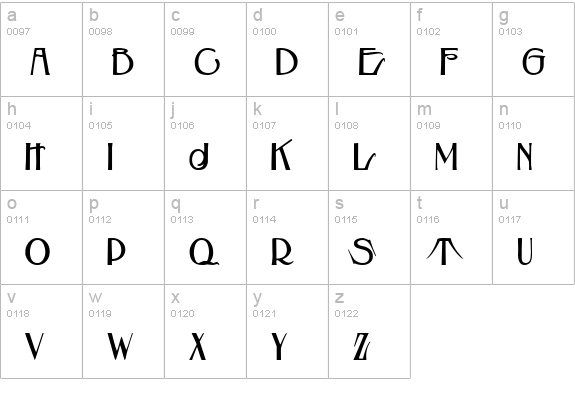 Beauvoir Demo lowercase a-z preview
