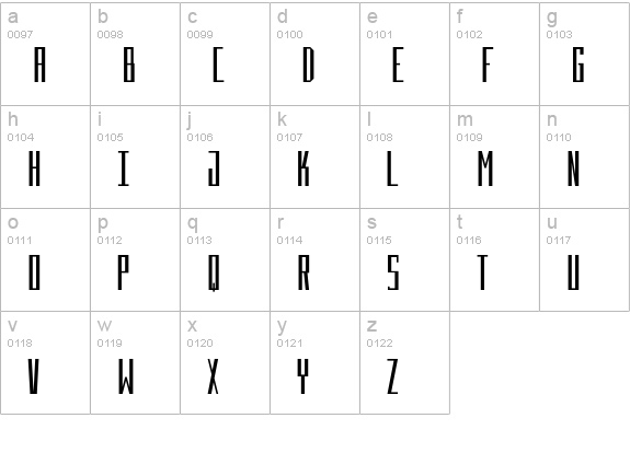 Beckett lowercase a-z preview