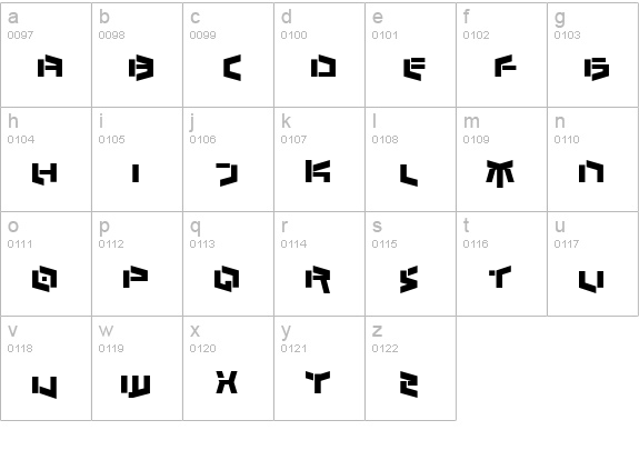 Bedlam absolute lowercase a-z preview