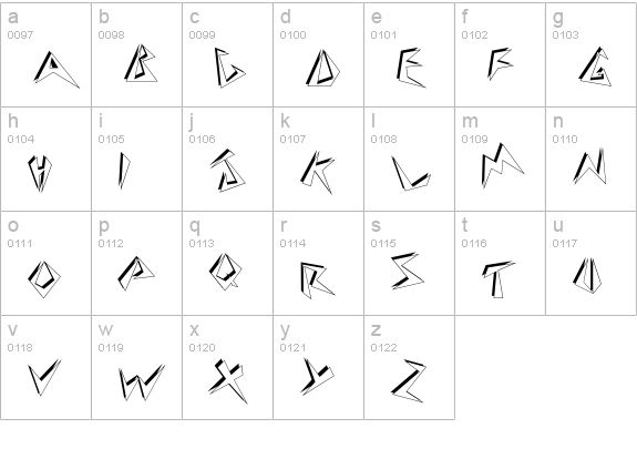 BeeboppFont lowercase a-z preview