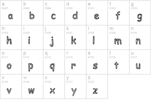 BeerGlass lowercase a-z preview