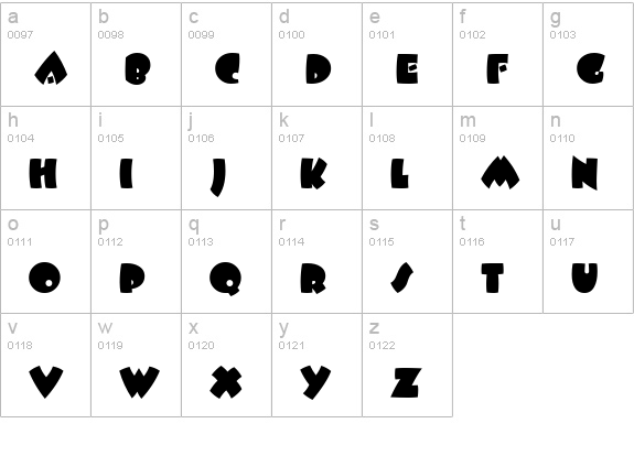 Beesknees ICG lowercase a-z preview