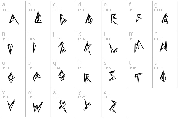 Beeswax T Bold lowercase a-z preview