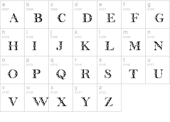 Beffle lowercase a-z preview