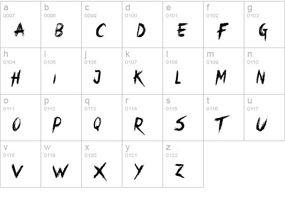 Before The End lowercase a-z preview