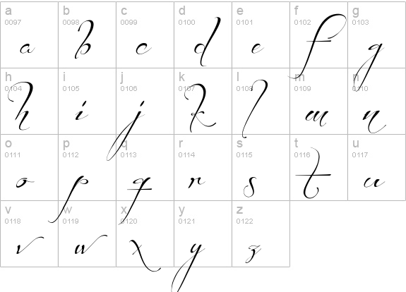 Before the Rain lowercase a-z preview