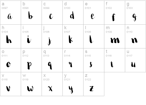 Begin Again lowercase a-z preview