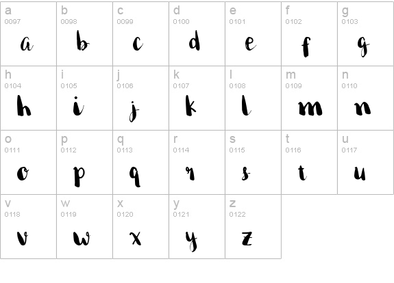 Begin Again Regular lowercase a-z preview