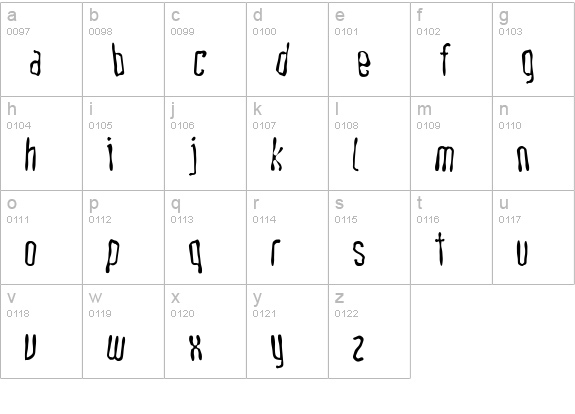 Belch lowercase a-z preview