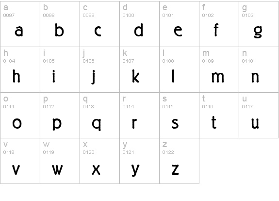 Belfort-Regular lowercase a-z preview