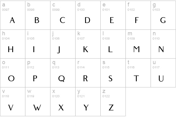 Belgium lowercase a-z preview