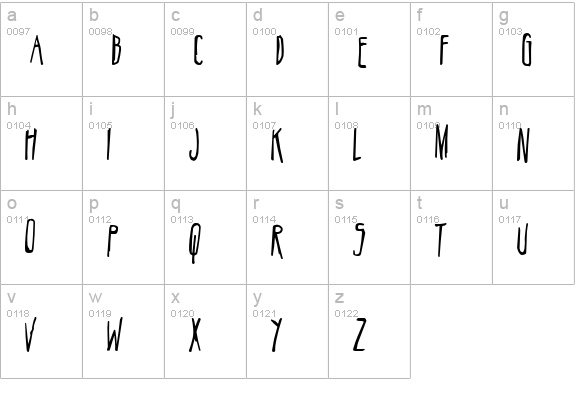 Belizarius lowercase a-z preview