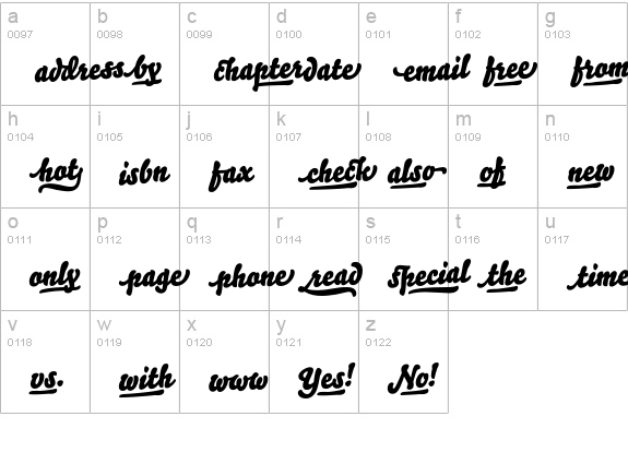 Bello-WordsBody lowercase a-z preview