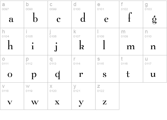 Belucian-Book lowercase a-z preview