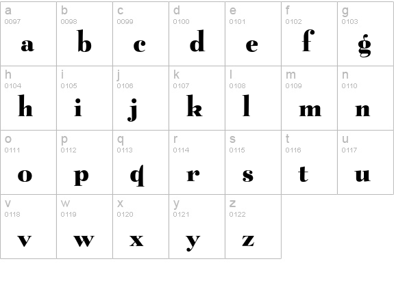 BeLucianUltra lowercase a-z preview
