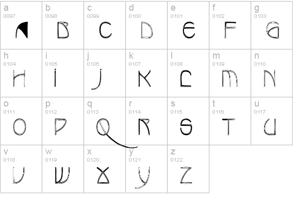 BenjaminCapsHC lowercase a-z preview