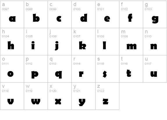Berlin Sans FB Bold lowercase a-z preview