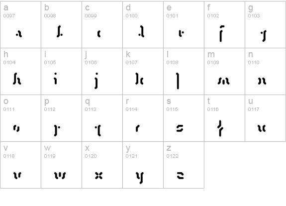 Berliner lowercase a-z preview