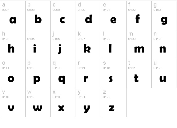 Berlinsans-Demi lowercase a-z preview