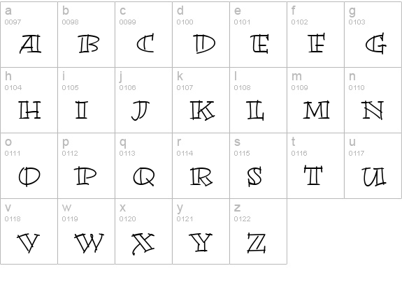 Bermuda LP Open lowercase a-z preview