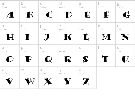 Bermuda LP Solid lowercase a-z preview
