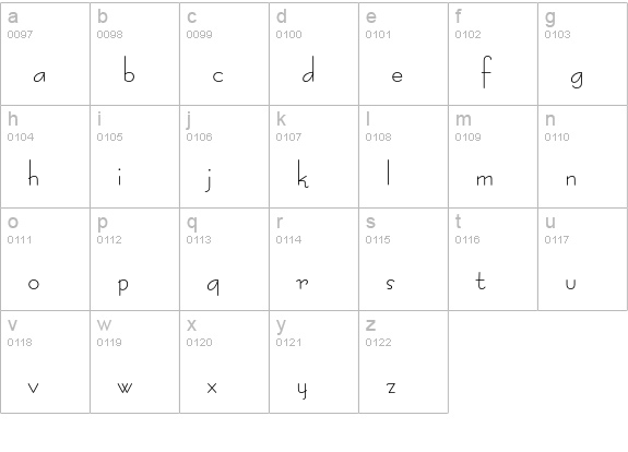 BernhardEF-Fashion lowercase a-z preview