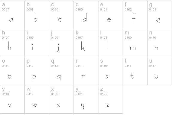 BernhardFashionICG lowercase a-z preview
