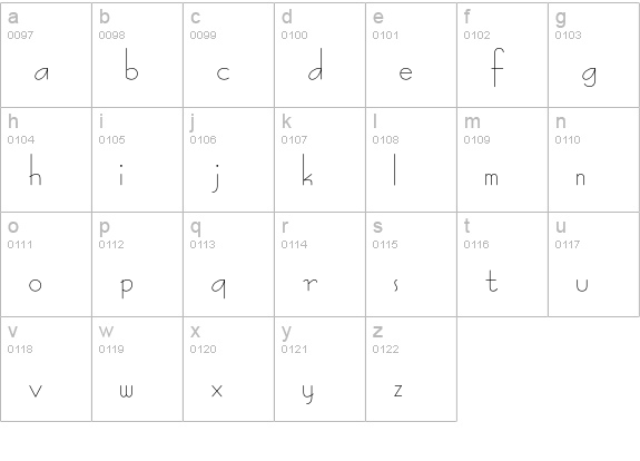 BernhardFashionICG-Alt lowercase a-z preview