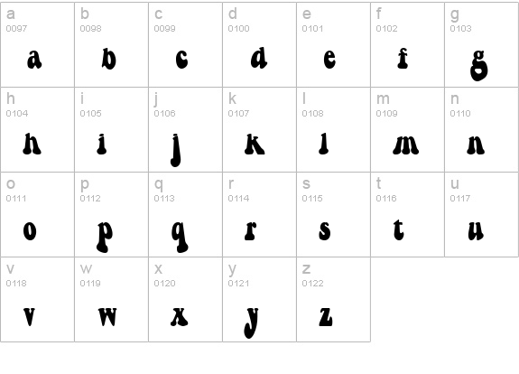 Berthside lowercase a-z preview