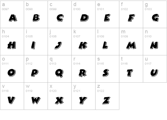 Bertram lowercase a-z preview